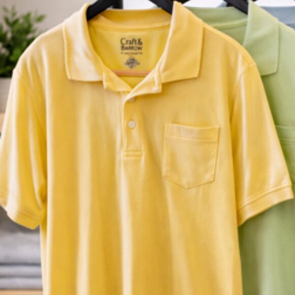 Croft & Barrow Men’s Polo Shirts | Size L | Yellow, Green & Blue - Picture 5 of 5
